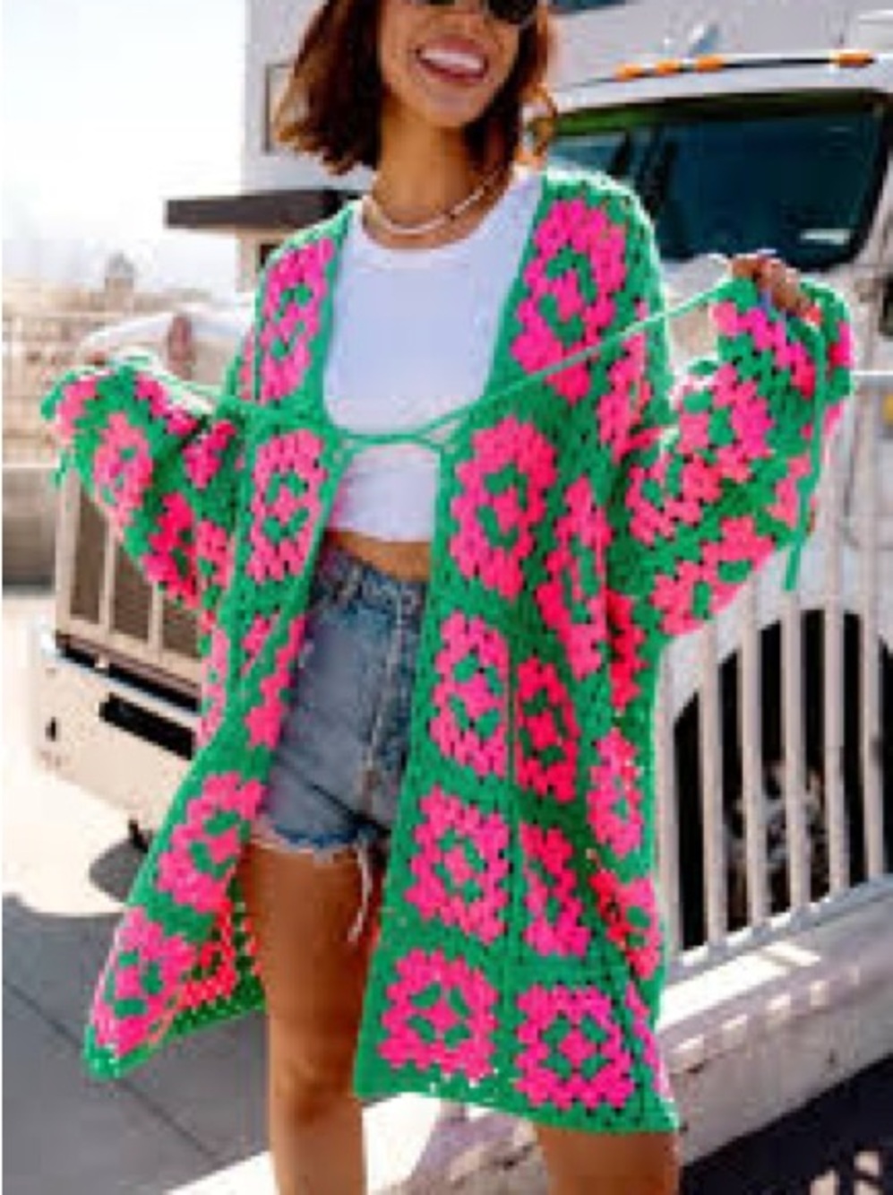 Dressed in lala granny square cardigan